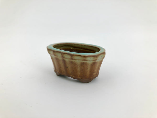 Mini Mini Bonsai Pot in Scalloped Oval