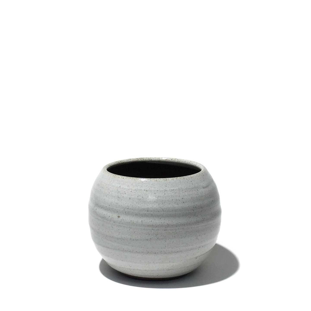 White Stoneware Round Planter The Bonsai Shop Dandy Farmer
